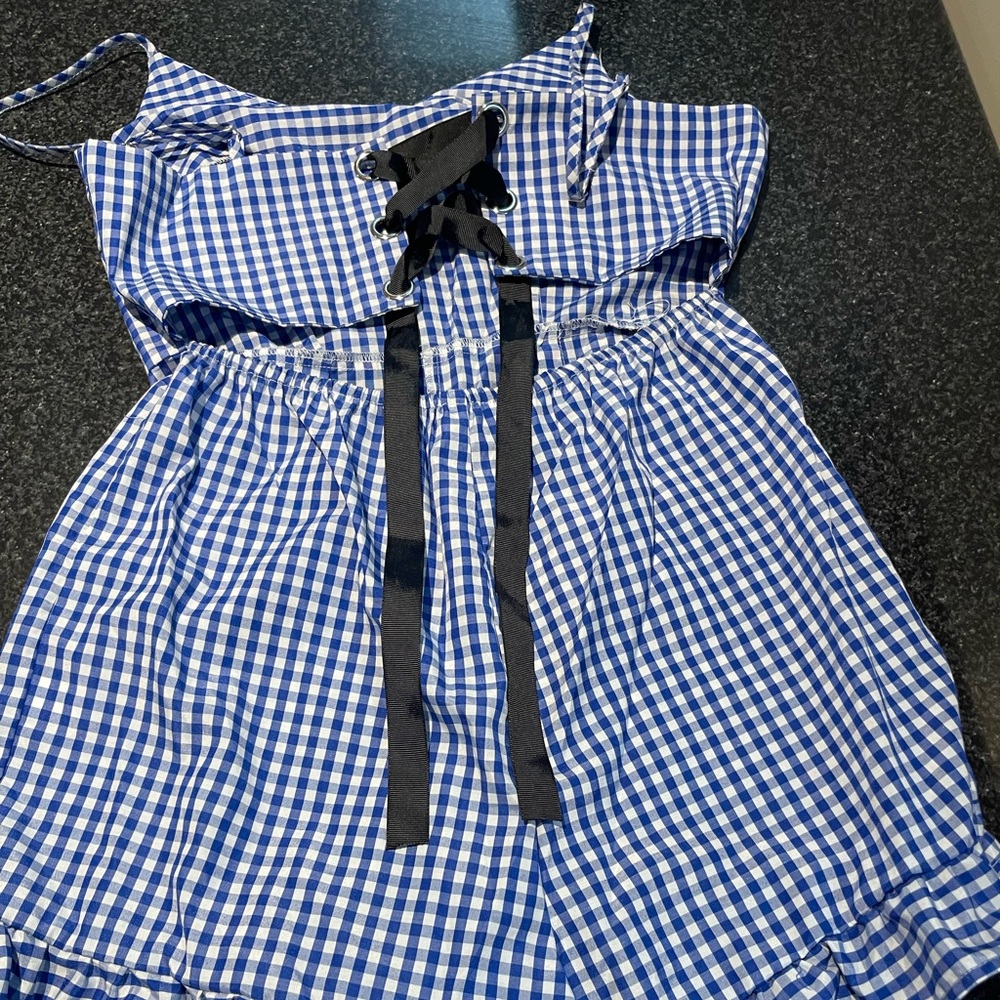 Gingham Shorts Romper